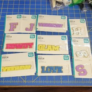 Colorful Letter Phrase 19 Patches YEEHAE HOWDY LOVE GLAM FJHS NEW